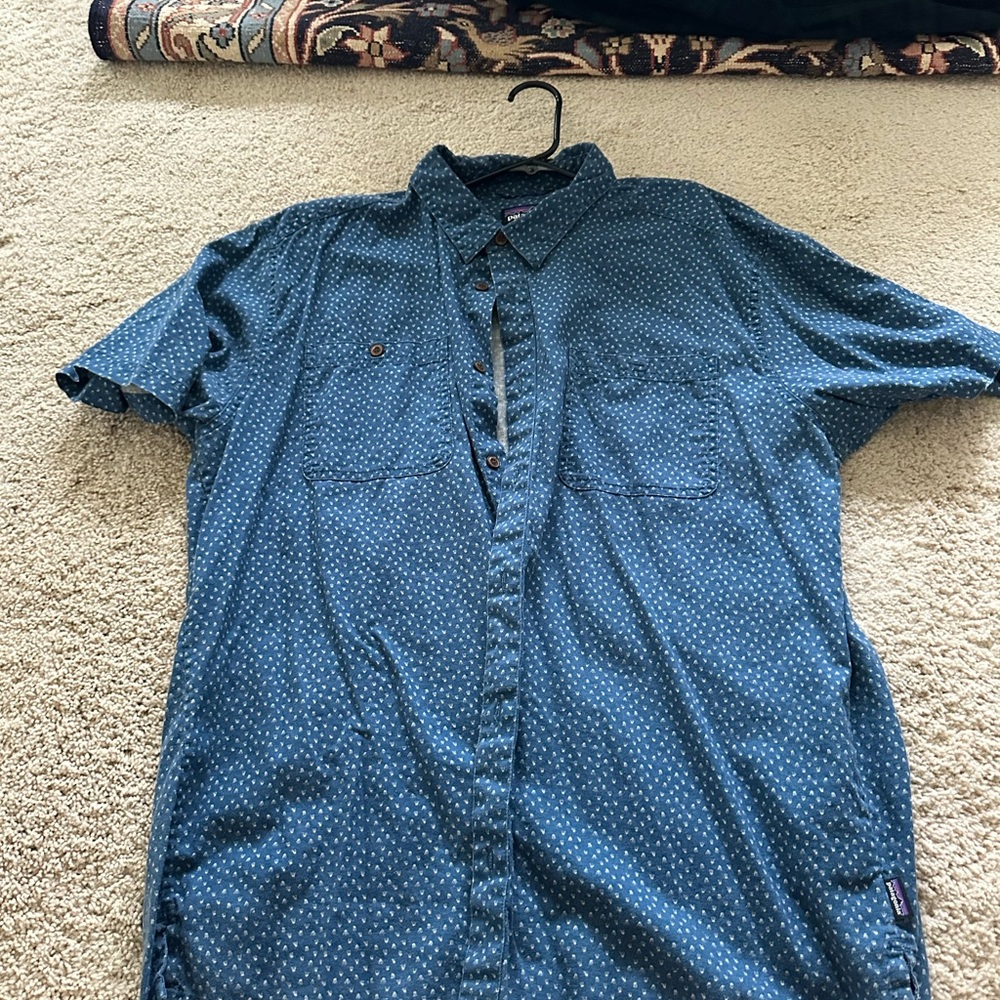 Patagonia Blue Casual Button Down Shirt